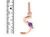 Amethyst & White Topaz Alphabet S Pendant AMT-RDA-45.