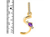 Amethyst & White Topaz Alphabet S Pendant AMT-RDA-45.