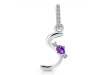 Amethyst & White Topaz Alphabet S Pendant AMT-RDA-45.