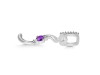 Amethyst & White Topaz Alphabet S Pendant AMT-RDA-45.