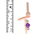 Amethyst & White Topaz Alphabet T Pendant AMT-RDA-46.