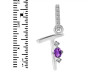 Amethyst & White Topaz Alphabet T Pendant AMT-RDA-46.