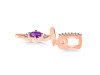 Amethyst & White Topaz Alphabet T Pendant AMT-RDA-46.
