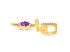 Amethyst & White Topaz Alphabet T Pendant AMT-RDA-46.