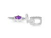 Amethyst & White Topaz Alphabet T Pendant AMT-RDA-46.