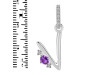 Amethyst & White Topaz Alphabet V Pendant AMT-RDA-48.
