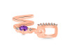 Amethyst & White Topaz Alphabet W Pendant AMT-RDA-49.