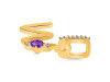 Amethyst & White Topaz Alphabet W Pendant AMT-RDA-49.