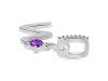 Amethyst & White Topaz Alphabet W Pendant AMT-RDA-49.