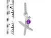 Amethyst & White Topaz Alphabet X Pendant AMT-RDA-50.