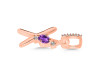 Amethyst & White Topaz Alphabet X Pendant AMT-RDA-50.