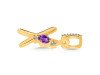 Amethyst & White Topaz Alphabet X Pendant AMT-RDA-50.