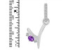Amethyst & White Topaz Alphabet Y Pendant AMT-RDA-51.