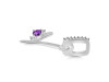 Amethyst & White Topaz Alphabet Y Pendant AMT-RDA-51.