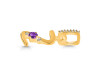 Amethyst & White Topaz Alphabet Z Pendant AMT-RDA-52.