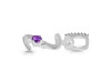 Amethyst & White Topaz Alphabet Z Pendant AMT-RDA-52.