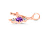 Amethyst & White Topaz Alphabet A Pendant AMT-RDA-53.