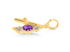 Amethyst & White Topaz Alphabet A Pendant AMT-RDA-53.