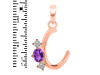 Amethyst & White Topaz Alphabet C Pendant AMT-RDA-55.