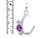 Amethyst & White Topaz Alphabet C Pendant AMT-RDA-55.