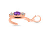 Amethyst & White Topaz Alphabet C Pendant AMT-RDA-55.