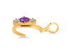 Amethyst & White Topaz Alphabet C Pendant AMT-RDA-55.