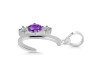 Amethyst & White Topaz Alphabet C Pendant AMT-RDA-55.