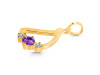 Amethyst & White Topaz Alphabet D Pendant AMT-RDA-56.