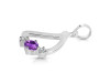 Amethyst & White Topaz Alphabet D Pendant AMT-RDA-56.