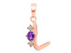 Amethyst & White Topaz Alphabet L Pendant AMT-RDA-64.