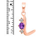 Amethyst & White Topaz Alphabet L Pendant AMT-RDA-64.