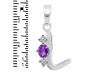 Amethyst & White Topaz Alphabet L Pendant AMT-RDA-64.