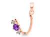 Amethyst & White Topaz Alphabet U Pendant AMT-RDA-73.