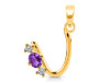 Amethyst & White Topaz Alphabet U Pendant AMT-RDA-73.