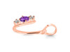 Amethyst & White Topaz Alphabet U Pendant AMT-RDA-73.
