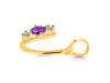 Amethyst & White Topaz Alphabet U Pendant AMT-RDA-73.