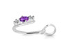 Amethyst & White Topaz Alphabet U Pendant AMT-RDA-73.