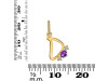 Amethyst & White Topaz Alphabet D Pendant AMT-RDA-82.