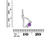Amethyst & White Topaz Alphabet D Pendant AMT-RDA-82.