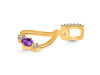 Amethyst & White Topaz Alphabet D Pendant AMT-RDA-82.