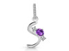 Amethyst & White Topaz Alphabet S Pendant AMT-RDA-97.