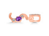 Amethyst & White Topaz Alphabet S Pendant AMT-RDA-97.