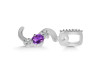 Amethyst & White Topaz Alphabet S Pendant AMT-RDA-97.