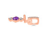 Amethyst & White Topaz Alphabet T Pendant AMT-RDA-98.
