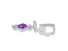 Amethyst & White Topaz Alphabet T Pendant AMT-RDA-98.