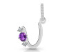 Amethyst & White Topaz Alphabet U Pendant AMT-RDA-99.