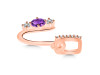 Amethyst & White Topaz Alphabet U Pendant AMT-RDA-99.