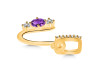 Amethyst & White Topaz Alphabet U Pendant AMT-RDA-99.