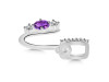 Amethyst & White Topaz Alphabet U Pendant AMT-RDA-99.
