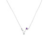 Pisces Zodiac Star Constellation Amethyst & White Topaz Necklace AMT-RDN-387.